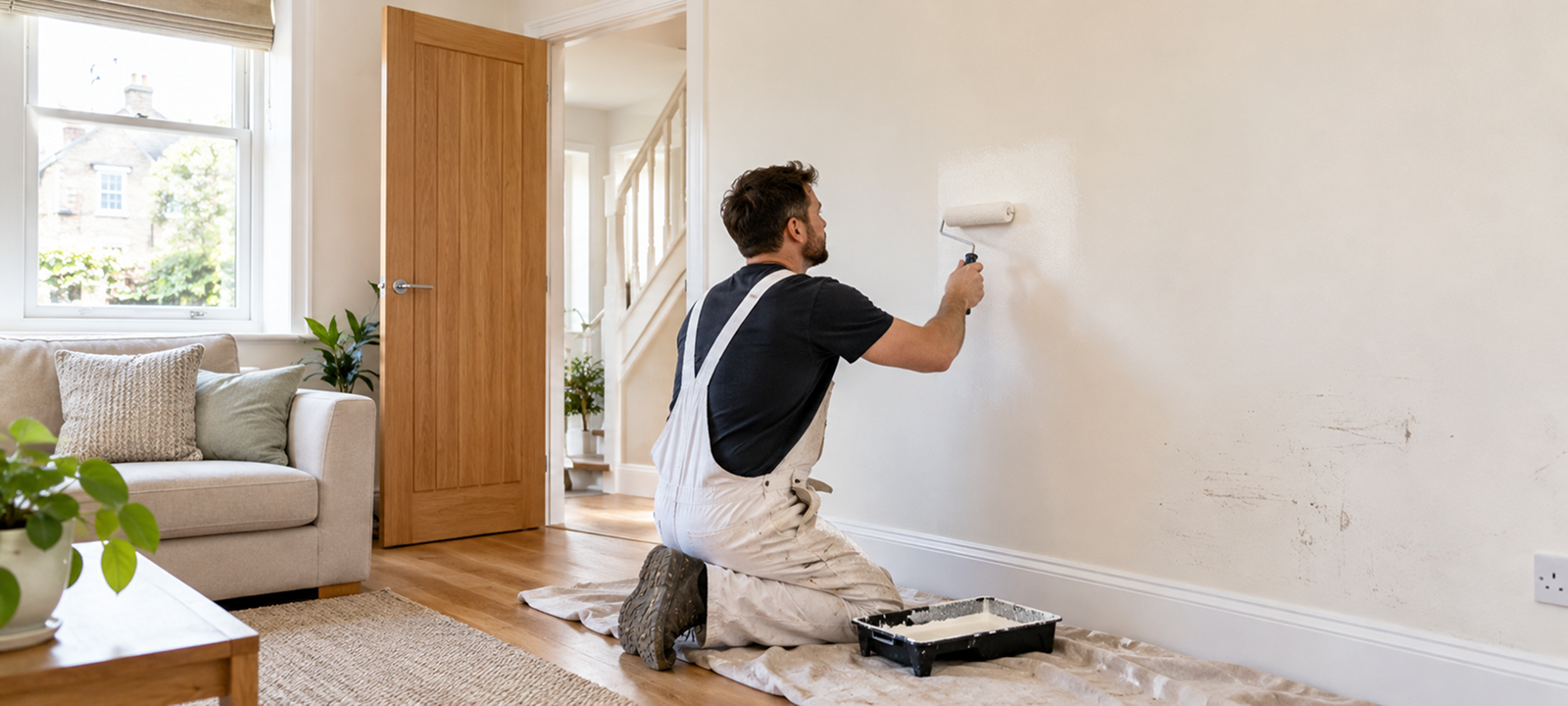 Touch Up Peeling Paint and Scuffed Walls